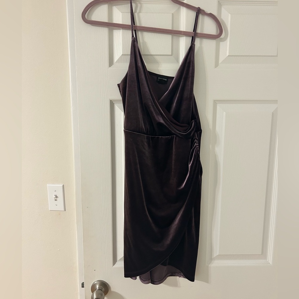 Purple velvet dress
